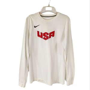 Men’s Nike Regular Fit White Long Sleeve Top